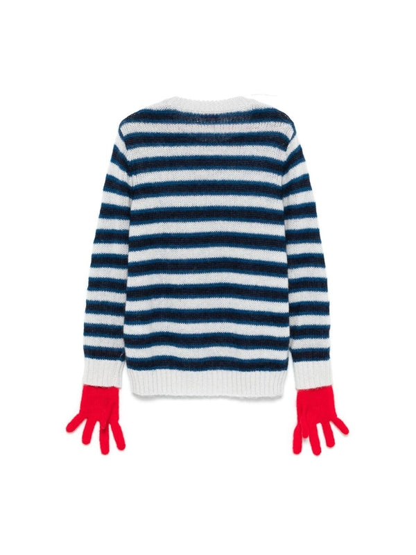 Stripe Glove Detail Knit