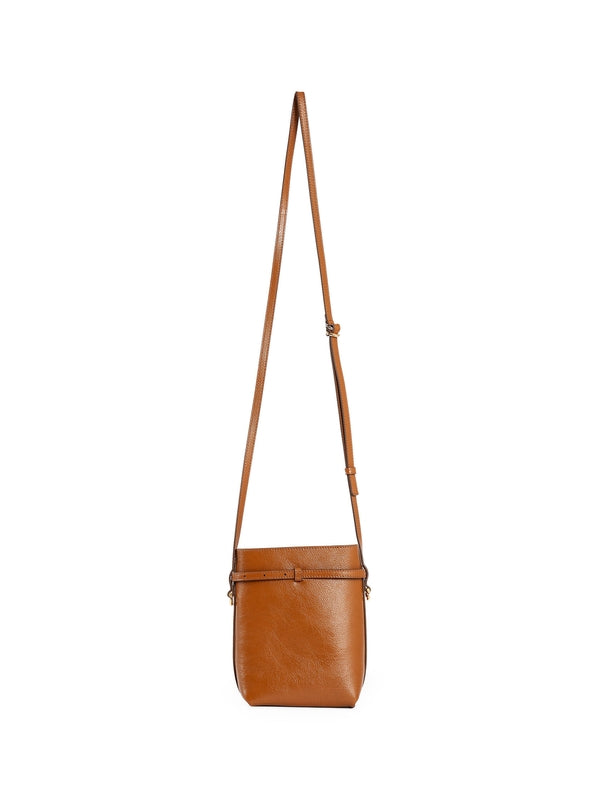 Voyou Logo Strap Leather Shoulder Bag