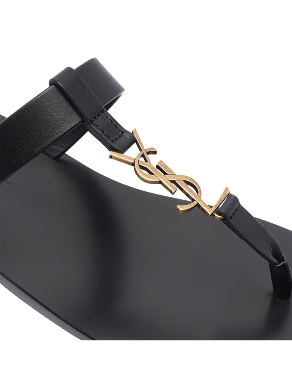 Cassandra T-Strap Leather Sandals