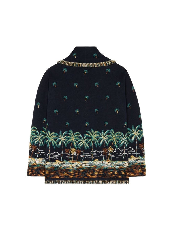 Hawaii Jacquard Wool Cardigan