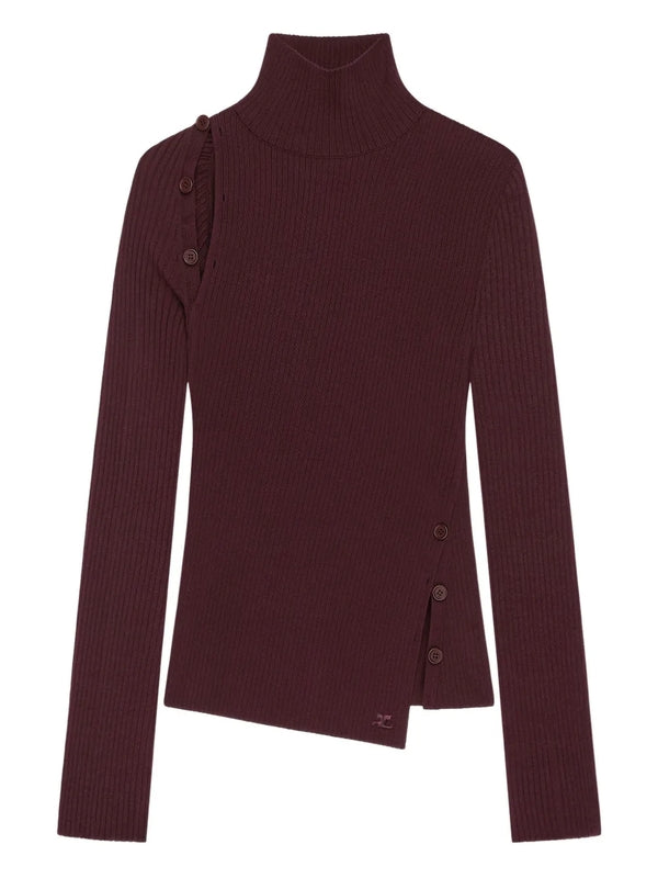 Courrèges Burgundy Knitted