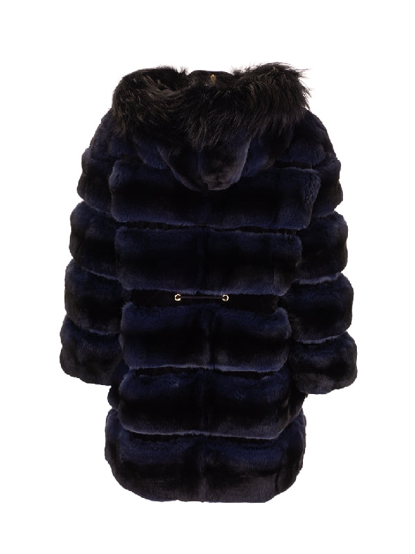 Fur Hoodie Shearling Padded Jacket