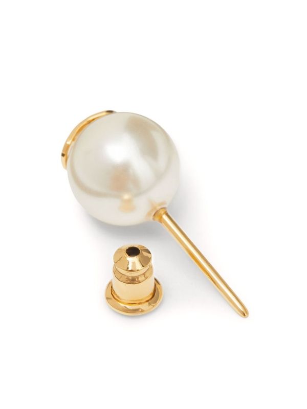 V Logo Pearl
  Stud Earrings