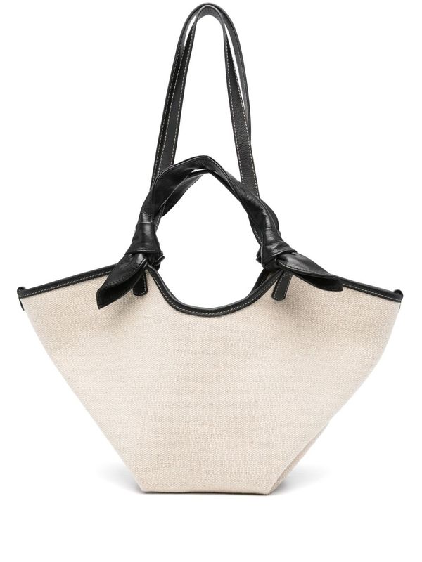 Leather Tie
  Canvas Tote Bag