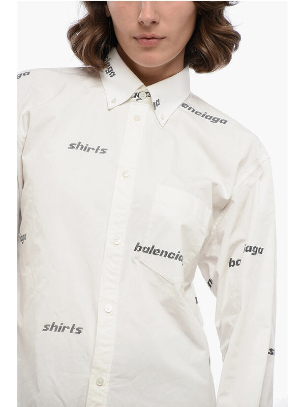 All-Over Logo Cotton Shirt