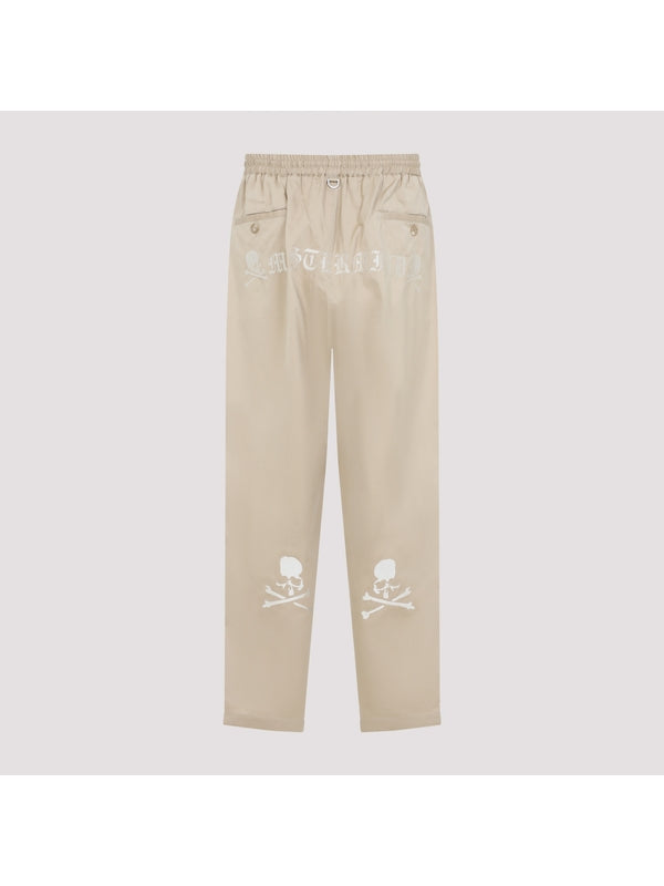 Skull String Detail Cotton Pants
