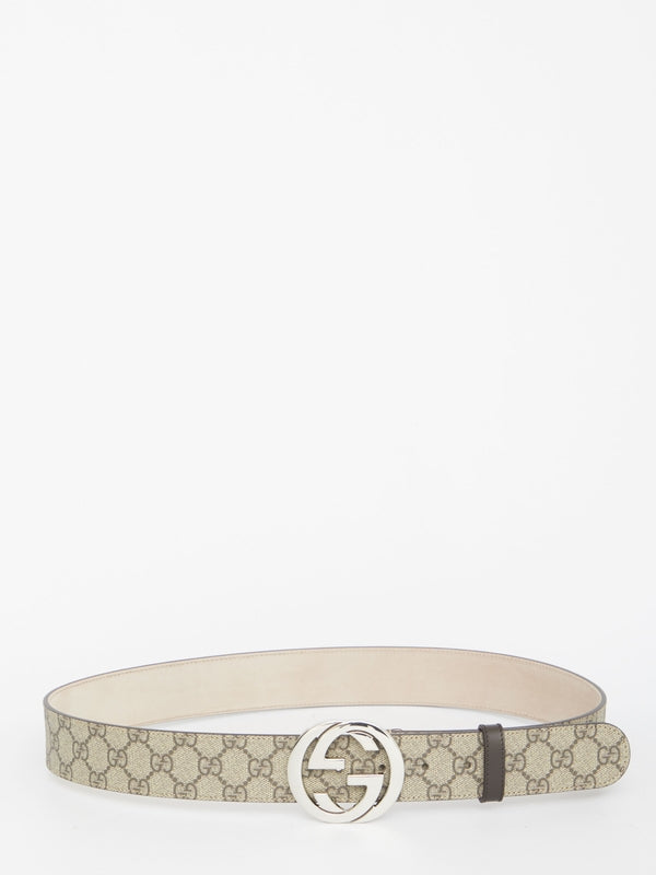 Interlocking GG Supreme Canvas Belt