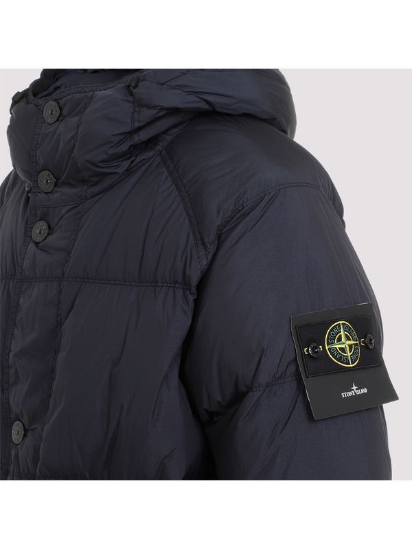 Wappen Patch Nylon Puffer Jacket