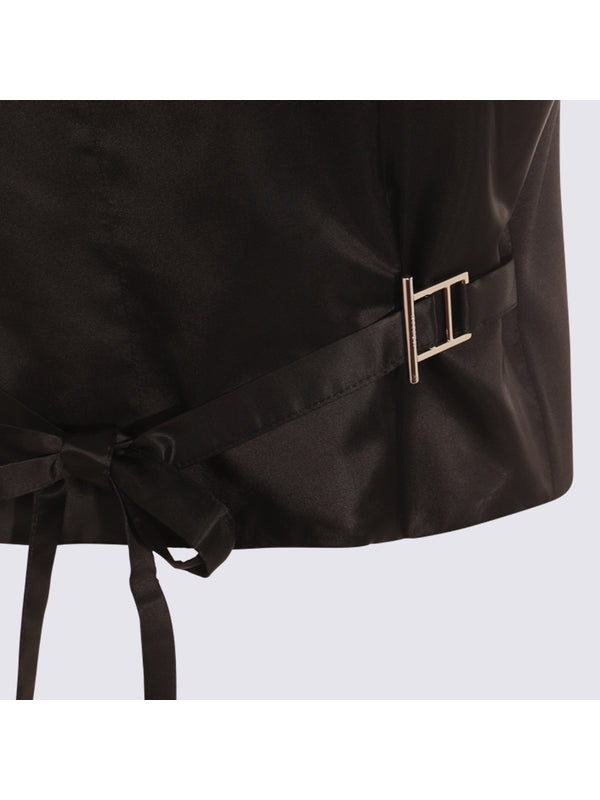 Alexander Mcqueen Black Vests