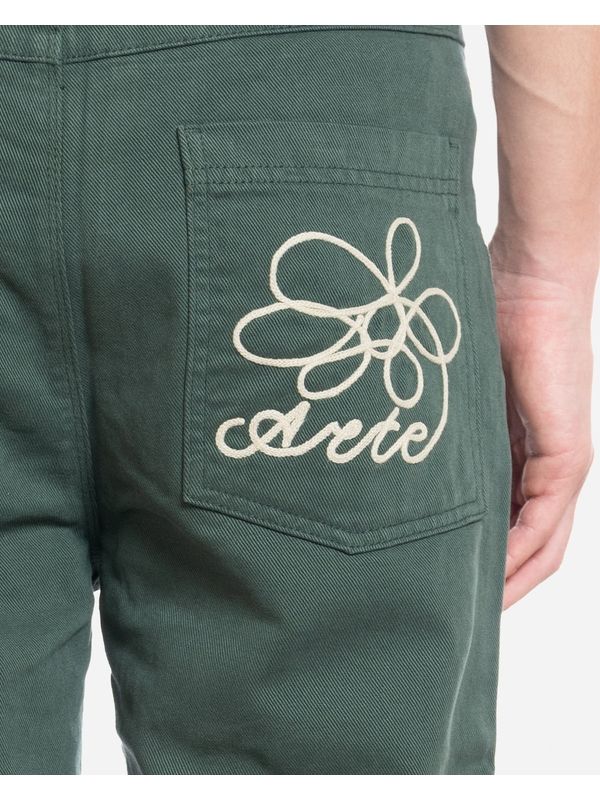 Back Logo Embroidered Cotton Pants