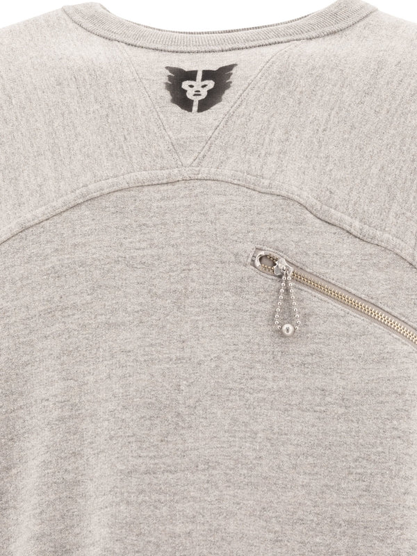 Zipper Pocket Cotton Sweatshirt