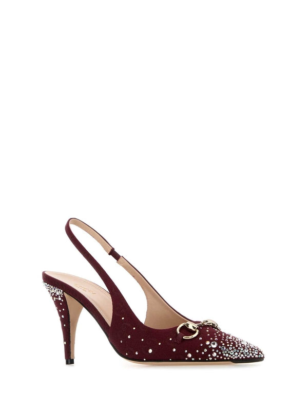 Gucci Burgundy Slingback Heels