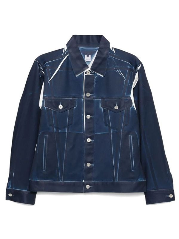 Comme Des Garçons Shirt Navy Trucker Jacket