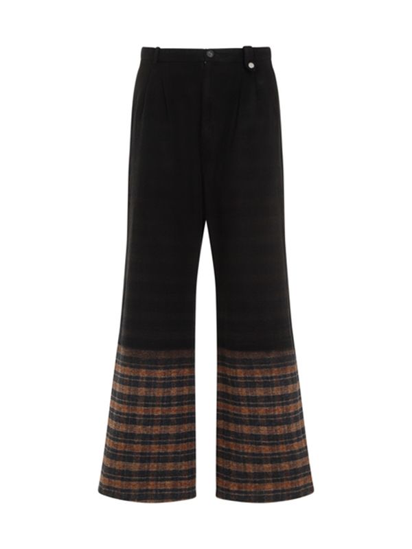 Gradient Check Cotton Pants