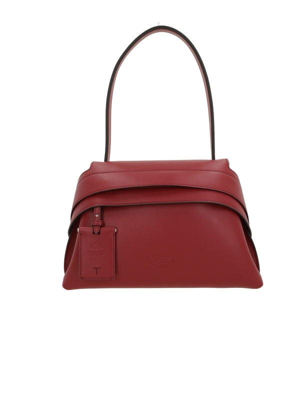 Tod'S Burgundy Tote Bags