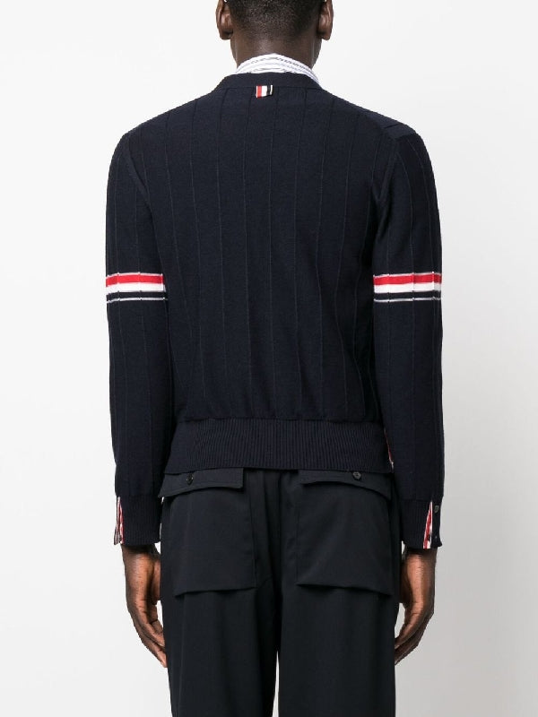 RWB Stripe Wool Cardigan