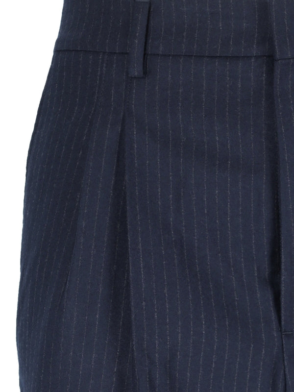 Pinstripe Wool Pants