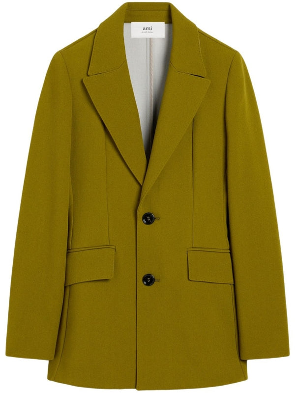 Single Wool Fitted Wool Tailored Jacket