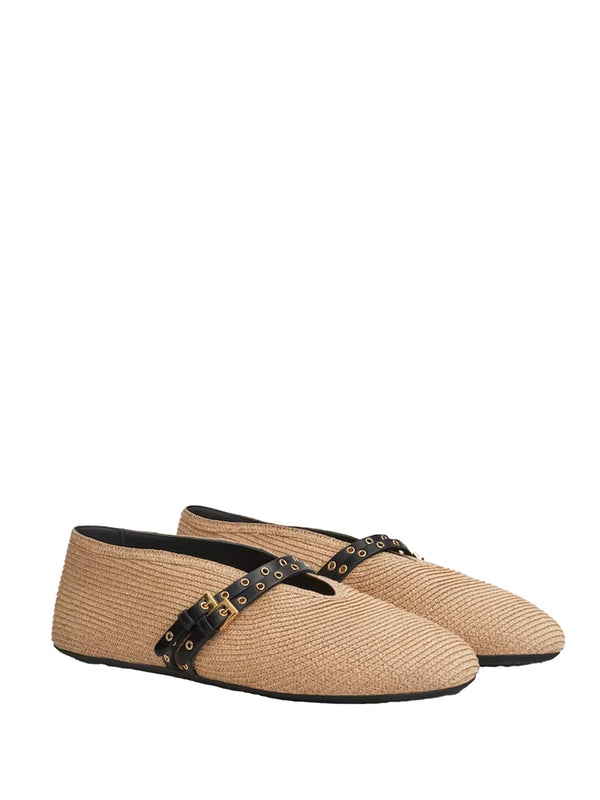 Alaia Beige Flat Shoes