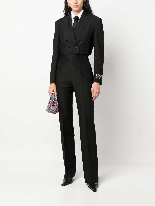 Wool Silk Tailored Pants