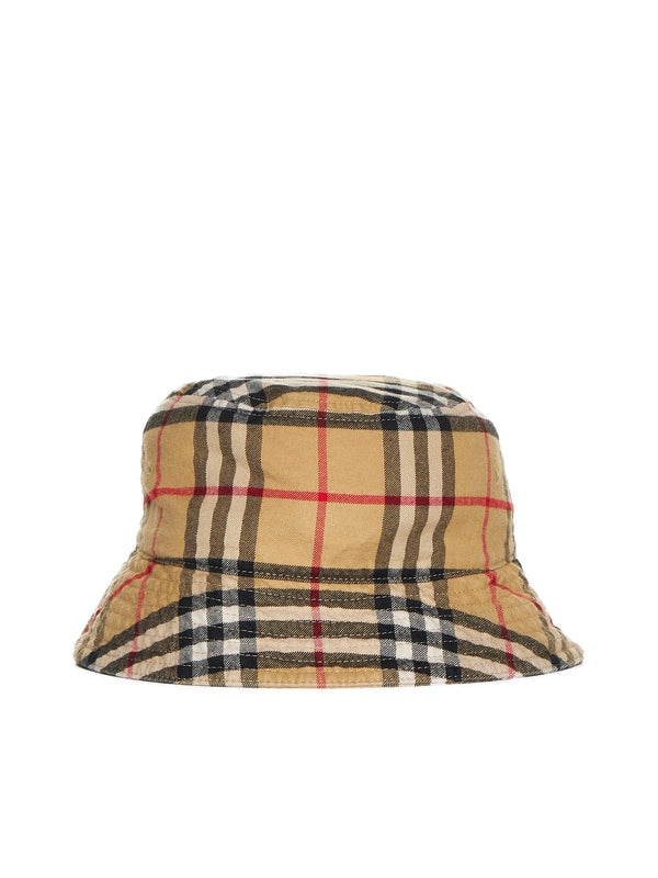 Vintage Check Cotton Bucket
  Hat