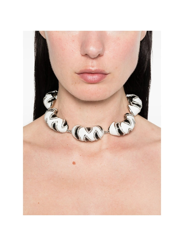 Zebra Rhinestone Detail
  Necklace