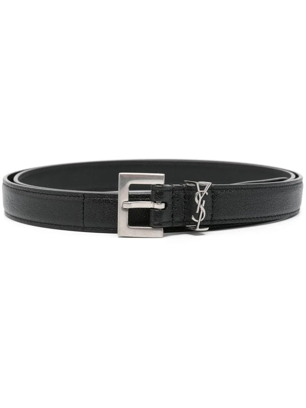 Cassandra Square Buckle Leather Belt