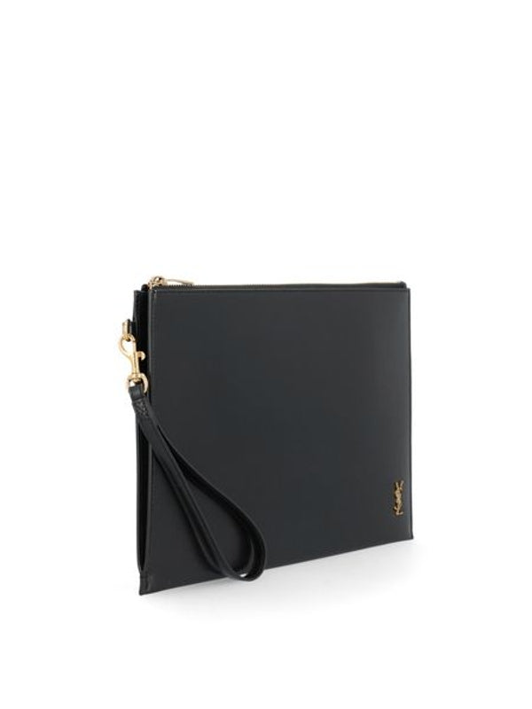 Cassandra Monogram Leather
  Clutch