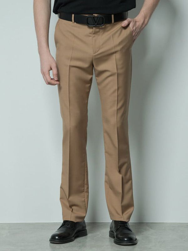 Wool Blend Tailored Pants