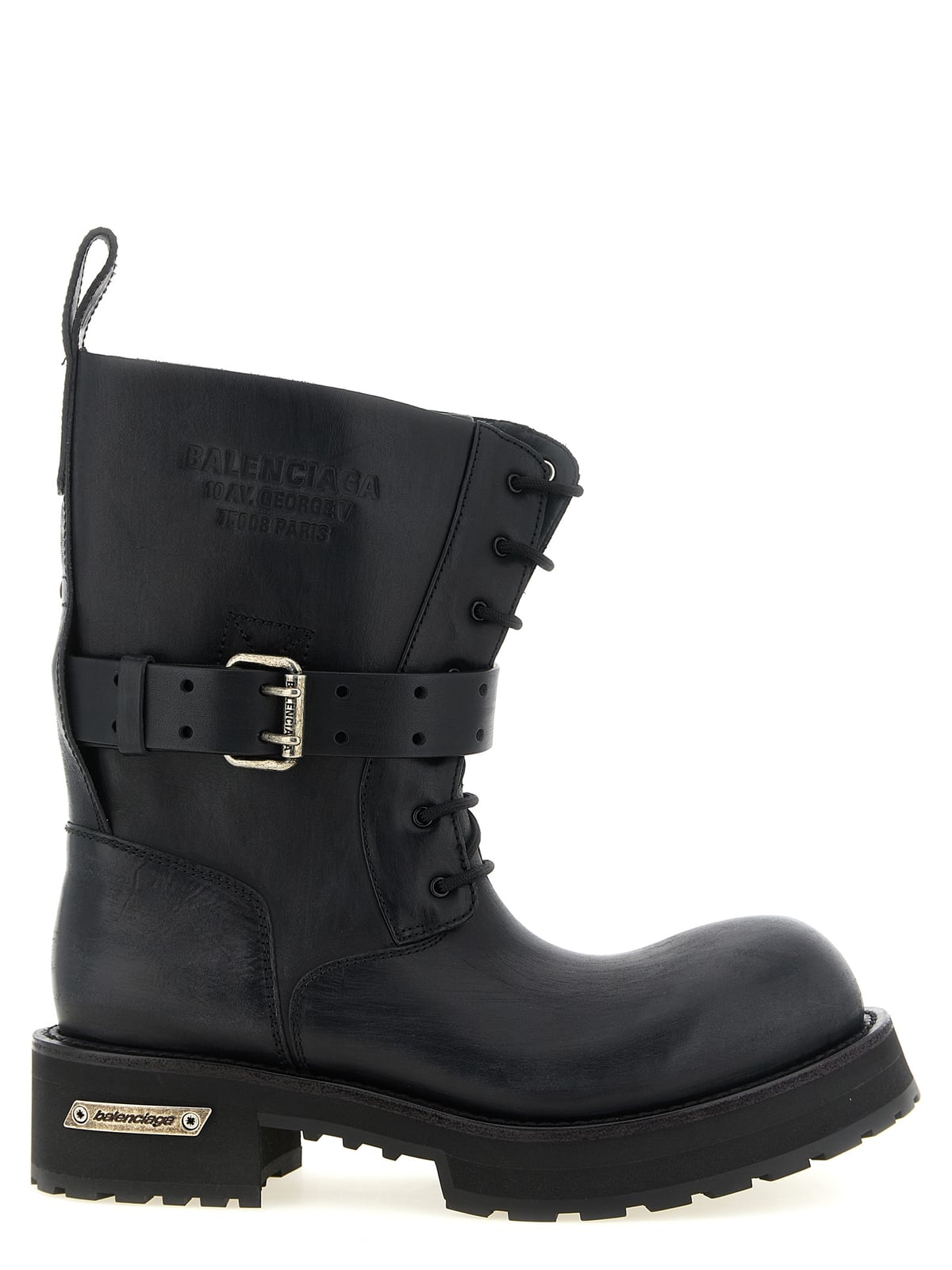 Balenciaga Black Lace-Up Boots