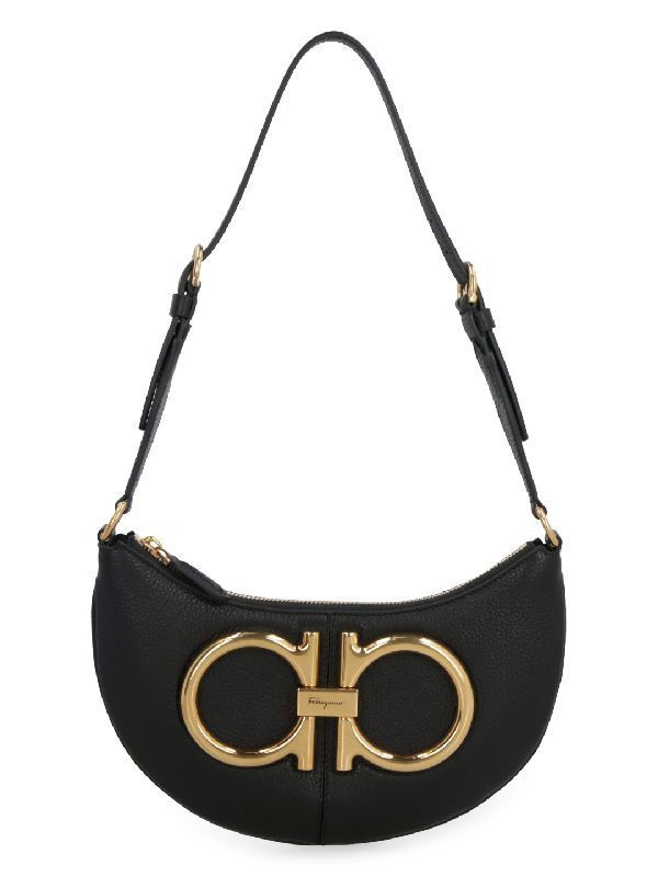 Maxi Gancio Leather Small Shoulder Bag