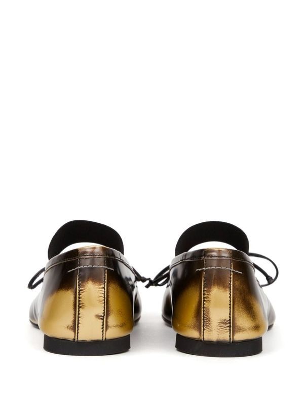 Atomic Leather Ballerina Flat Shoes