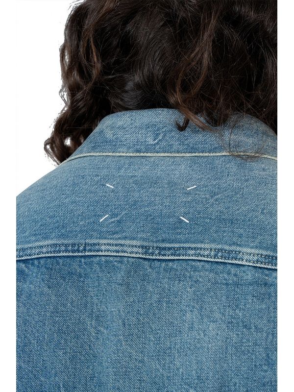 Back Stitch Cotton Denim Jacket