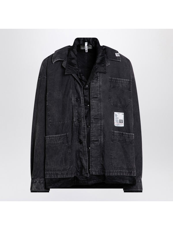 衬衫层叠牛仔夹克