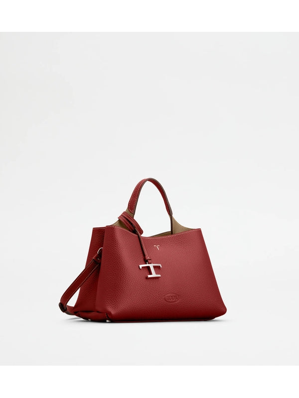 Tod'S Burgundy Tote Bag