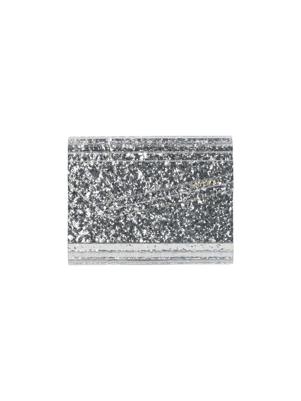 Candy Logo Glitter Chain Clutch Bag