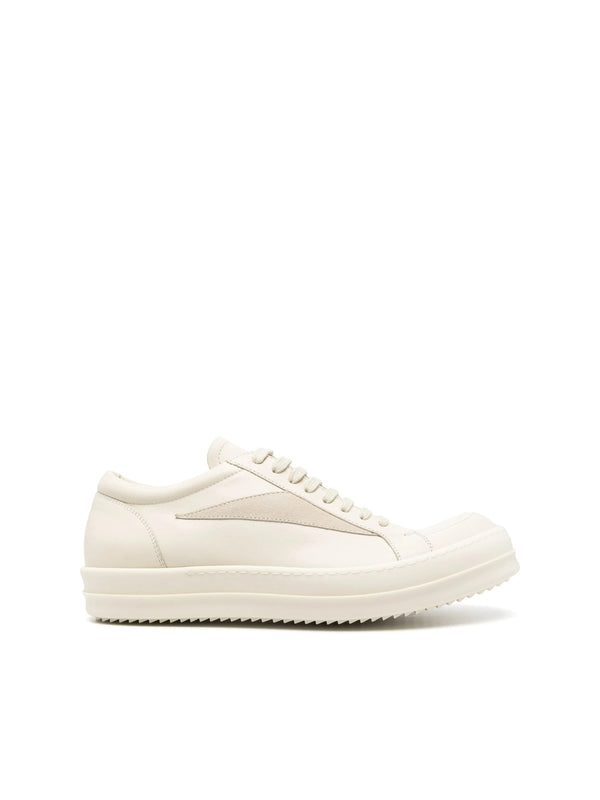 Rick Owens White Low Top Sneakers