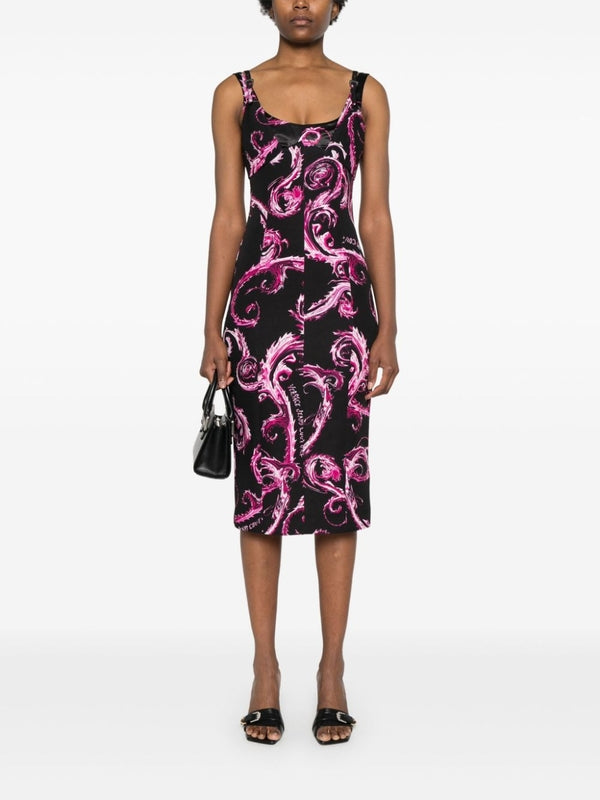 Allover Print Midi Dress