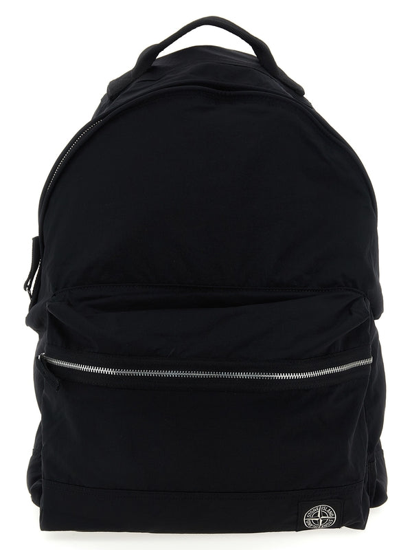 Stone Island Black Backpacks