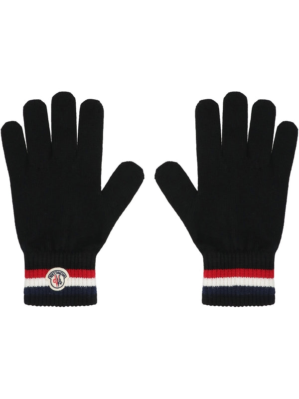 Tricolor Logo Patch Wool Gloves