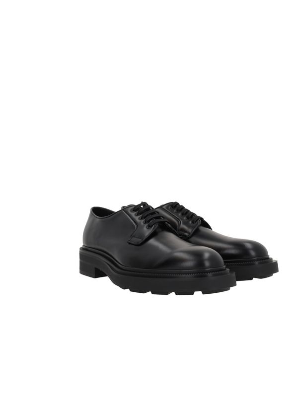 Black Leather Laceup Shoes