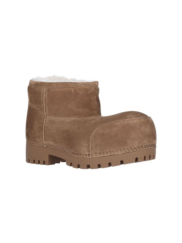 Alaska Fur Suede Ankle Boots