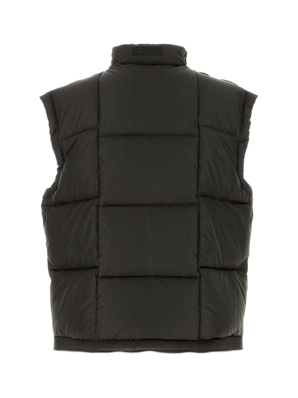 Back Logo Embroidered Nylon Quilted
  Padded Jacket Vest