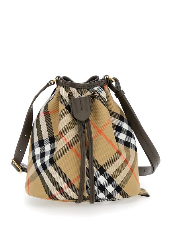 Check Pattern Bucket Bag