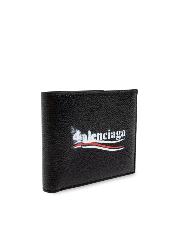 Cash Stencil Political Logo
  Leather Bifold Wallet