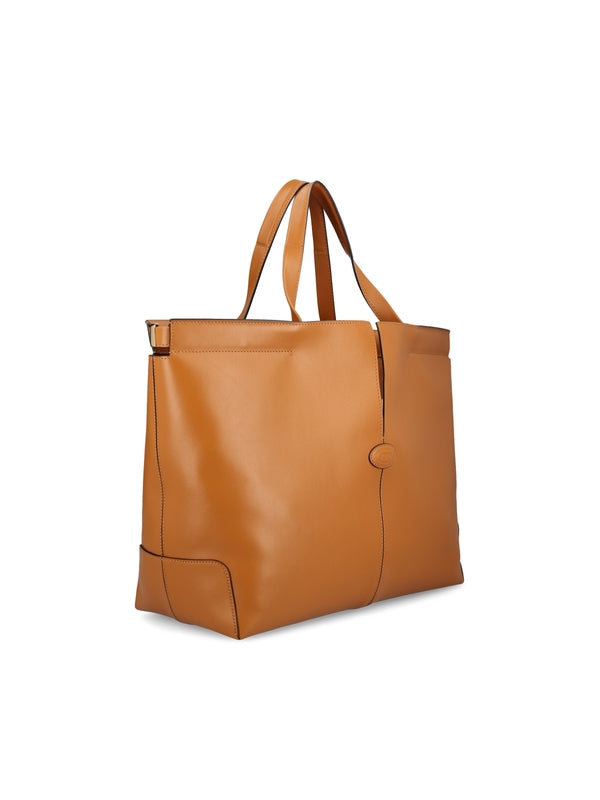 TOD'S - Di Leather Medium Tote Bag - Jente