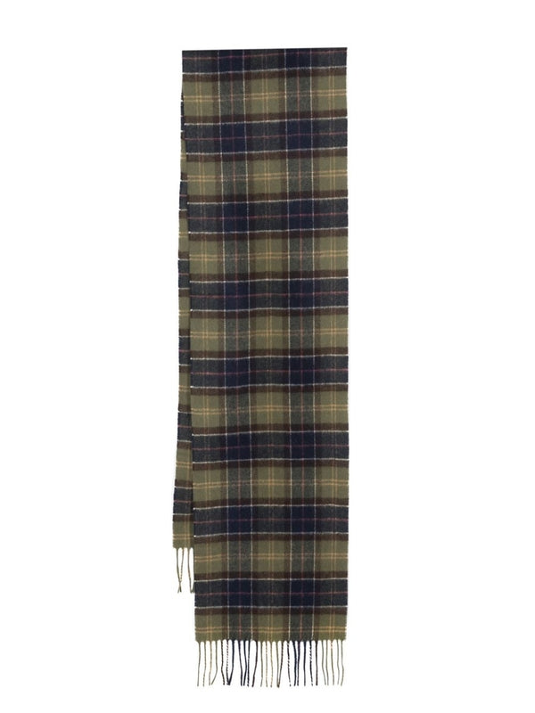 Barbour Green Checked Wool Mufflers