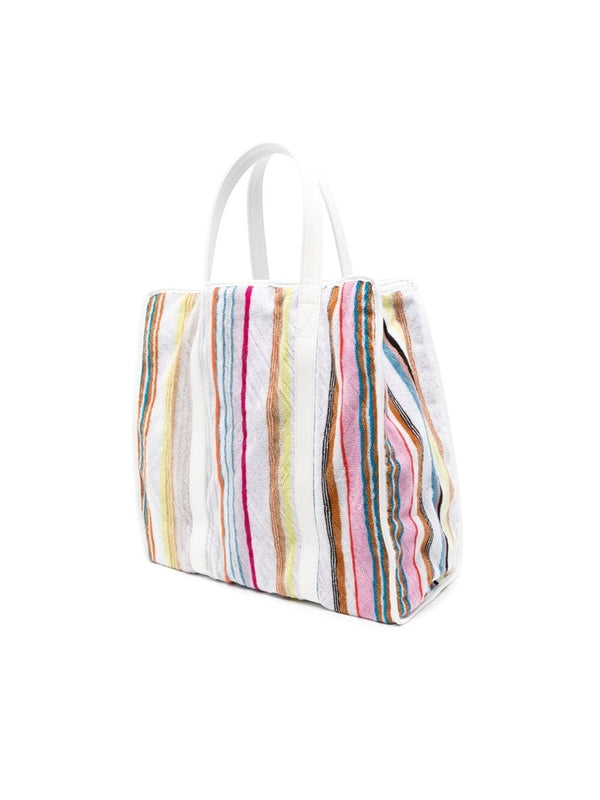 Stripe Pattern Cotton Tote Bag