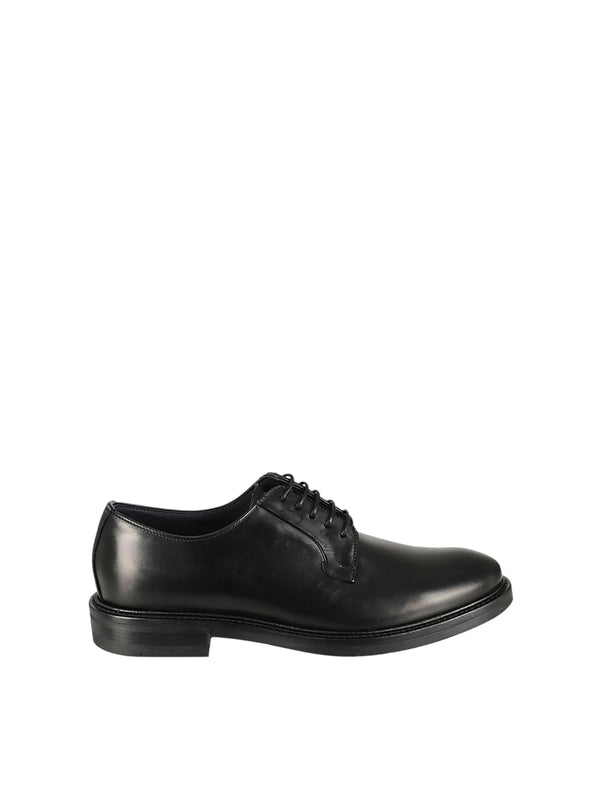 Black Calfskin Lace-Up Shoes