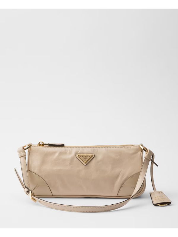 2002 Re-edition Triangle Logo Small Leather Shoulder Bag